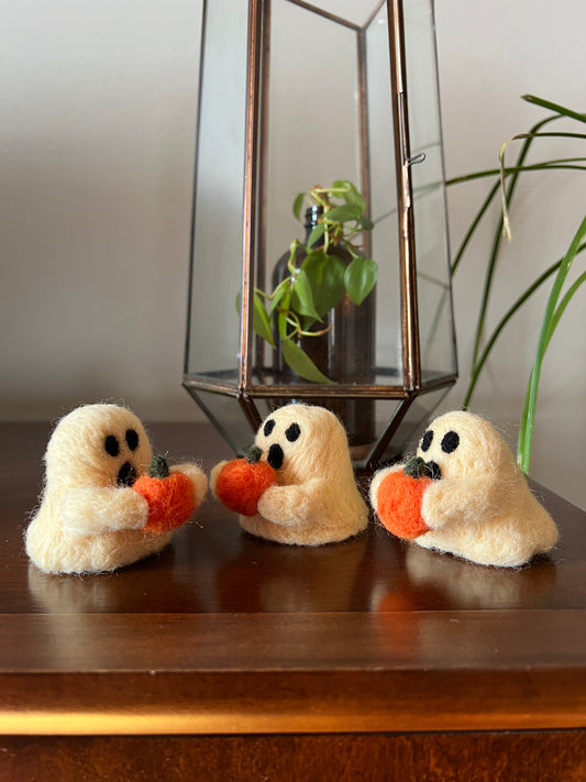 Set of Needle Felted Ghosts